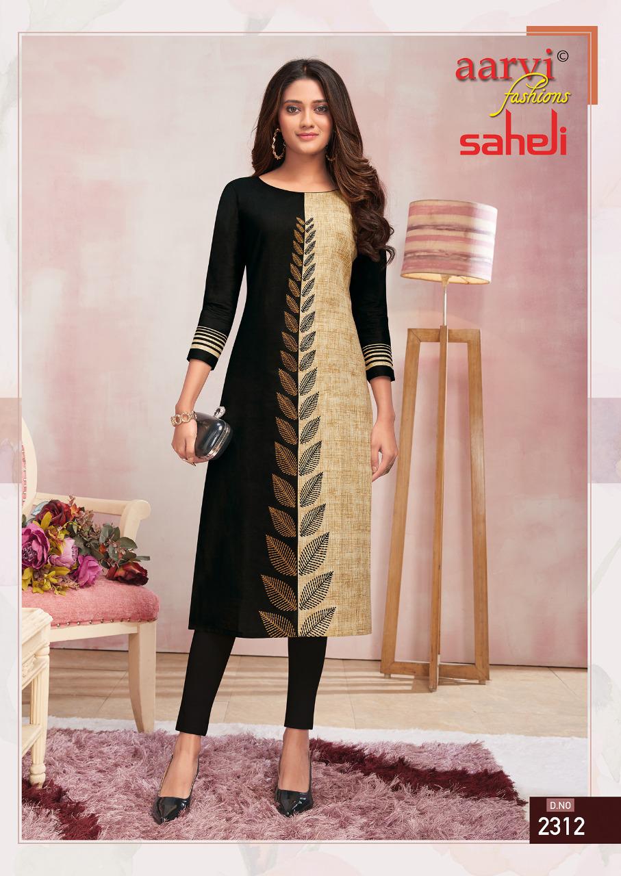 Aarvi Saheli 13 Fancy Regular Wear Cotton Designer Kurti Collection